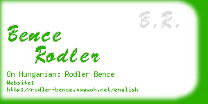 bence rodler business card